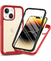 Apple iPhone 15 Hoesje Full Protect 360° Cover Hybride Rood