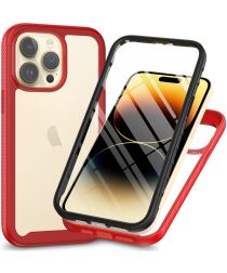 Apple iPhone 15 Pro Hoesje Full Protect 360° Cover Hybride Rood