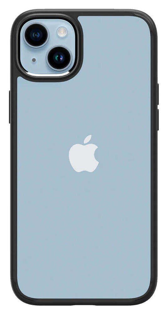 Apple iPhone 15 Hoesje Armor Back Cover Transparant Zwart afbeelding 2
