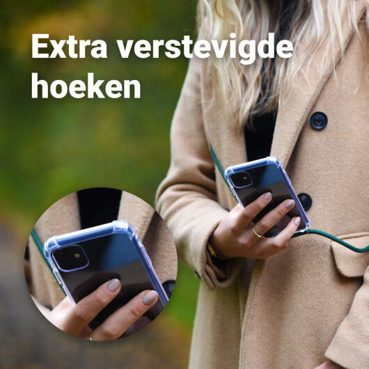 Apple iPhone 15 Pro Hoesje met Koord Schokbestendig TPU Transparant afbeelding 7
