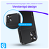 Apple iPhone 15 Hoesje met Slider Kaarthouder Back Cover Zwart afbeelding 2