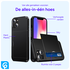 Apple iPhone 15 Hoesje met Slider Kaarthouder Back Cover Zwart afbeelding 4