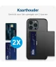 Apple iPhone 15 Pro Hoesje met Slider Kaarthouder Back Cover Zwart