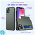 Apple iPhone 15 Hoesje met Slider Kaarthouder Back Cover Groen afbeelding 4