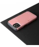 Apple iPhone 15 Hoesje met Slider Kaarthouder Back Cover Roze