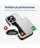 Apple iPhone 15 Pro Hoesje met Slider Kaarthouder Back Cover Grijs