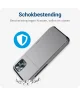 Apple iPhone 15 Pro Max Hoesje met Slider Kaarthouder Back Cover Grijs