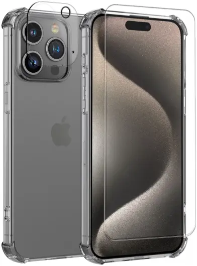 Apple iPhone 15 Pro Hoesje + Screen Protector + Camera Protector afbeelding 9