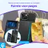 Apple iPhone 15 3 in 1 Back Cover Portemonnee Hoesje Zwart afbeelding 4