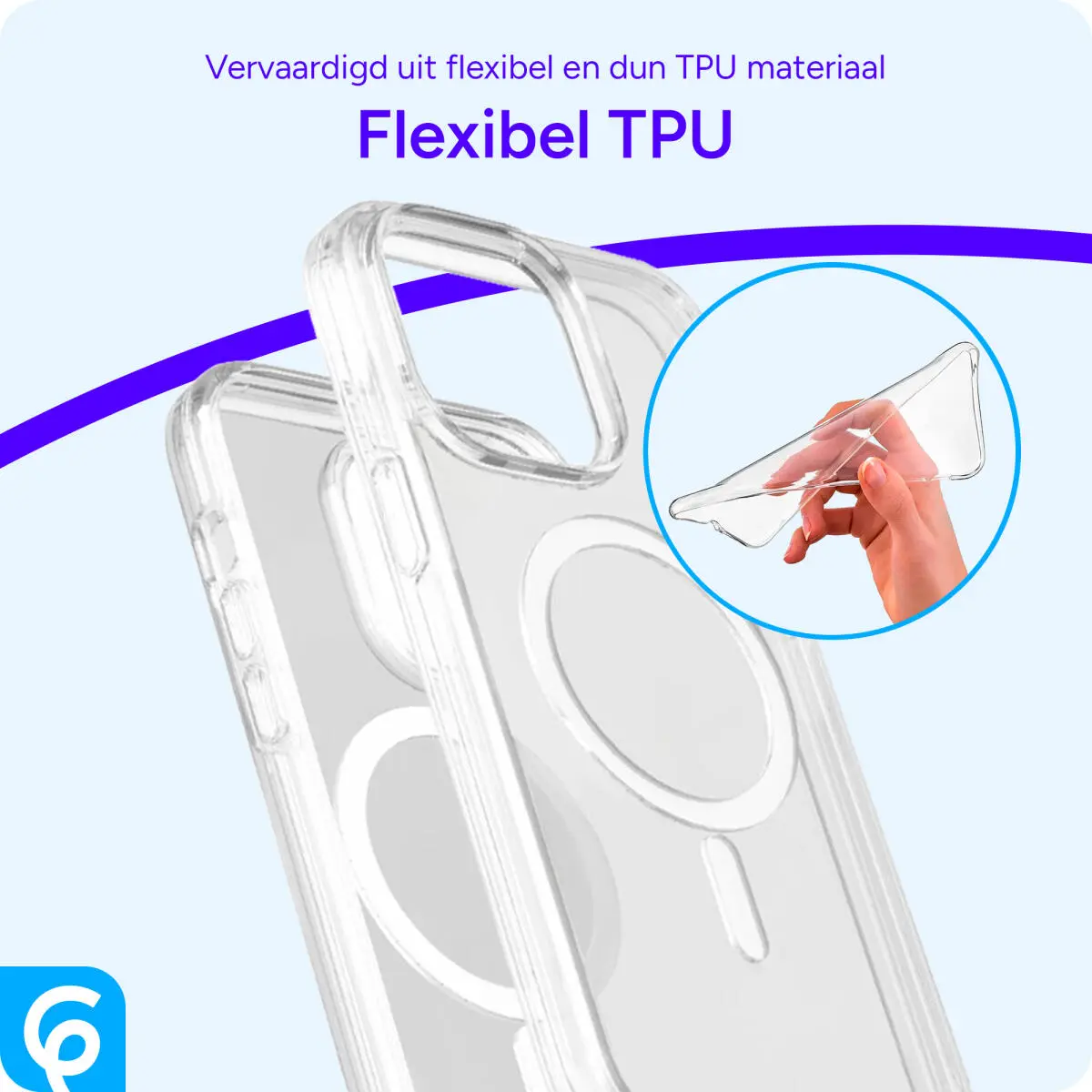 Apple iPhone 15 Hoesje met MagSafe Dun TPU Back Cover Transparant afbeelding 3
