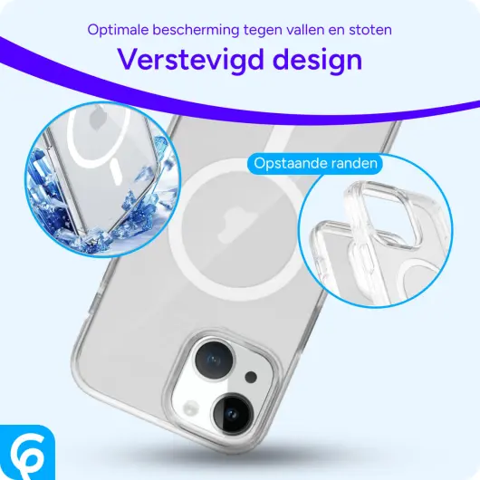 Apple iPhone 15 Hoesje met MagSafe Dun TPU Back Cover Transparant afbeelding 2