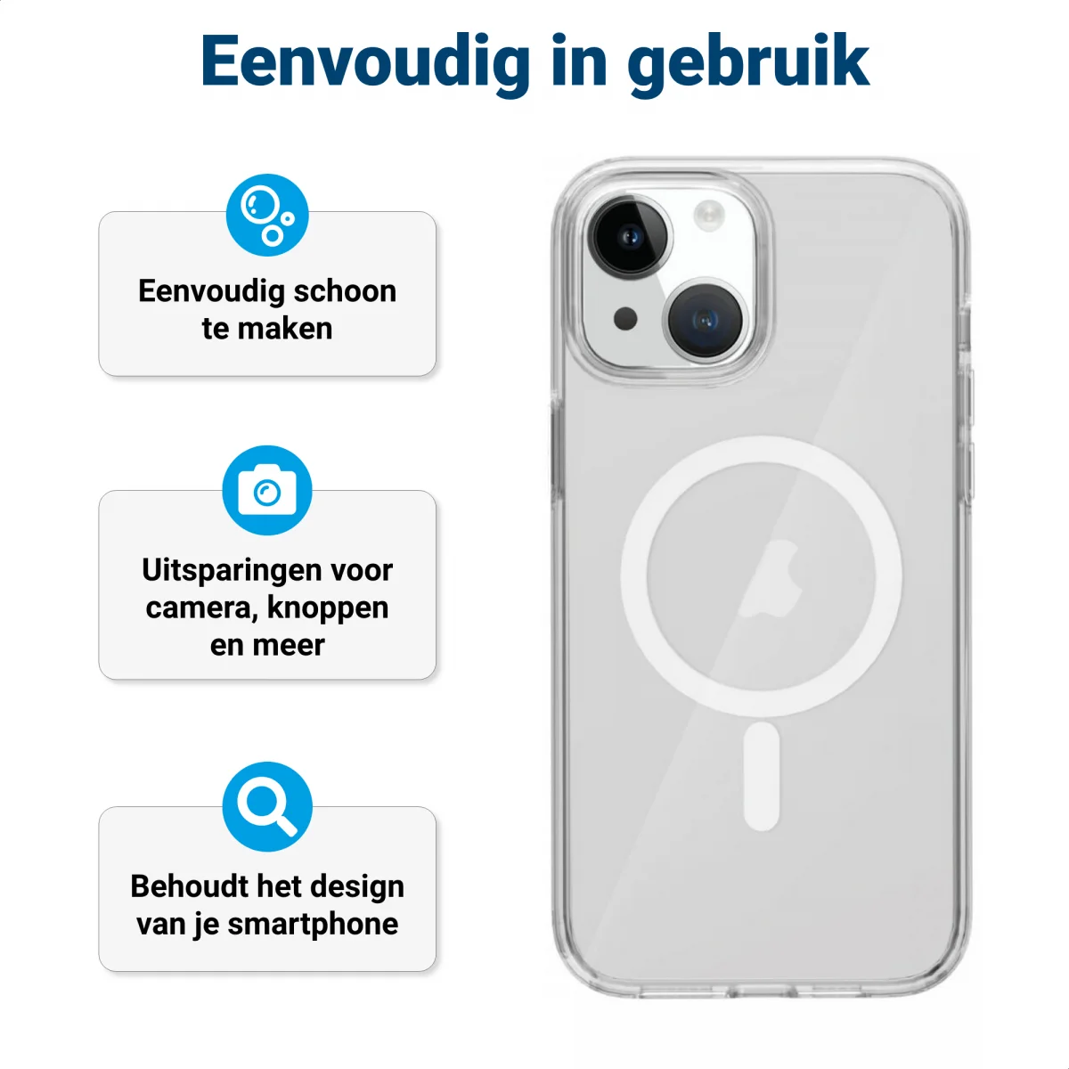 Apple iPhone 15 Plus Hoesje met MagSafe Dun TPU Transparant afbeelding 8