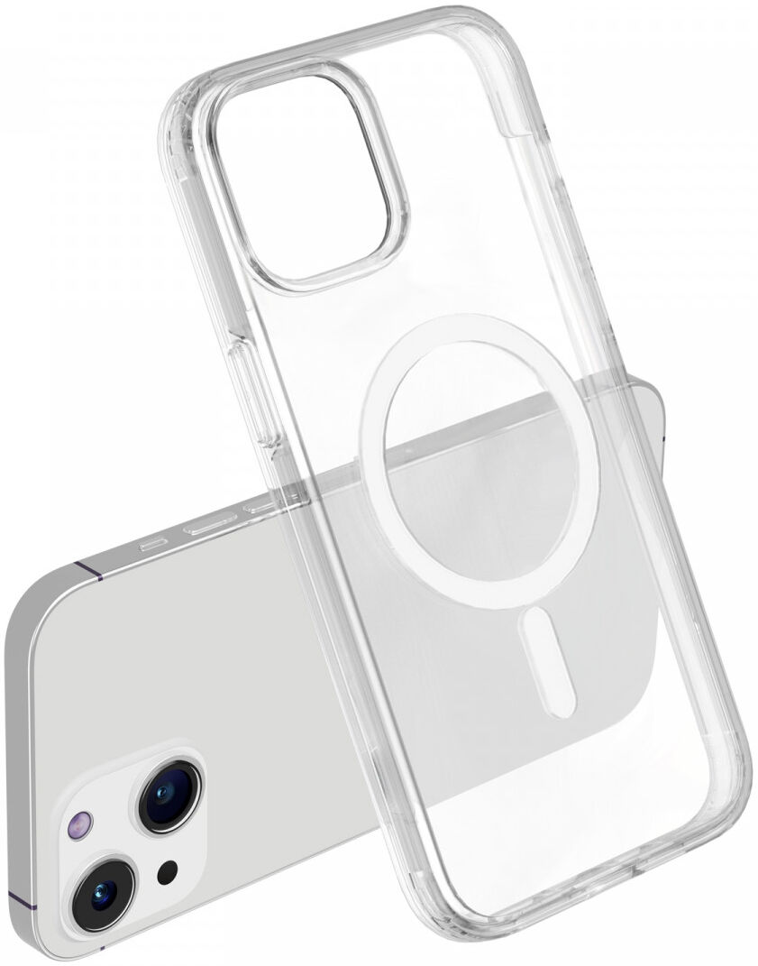 Apple iPhone 15 Plus Hoesje met MagSafe Dun TPU Transparant afbeelding 14