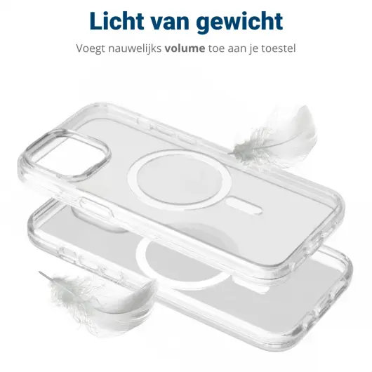 Apple iPhone 15 Plus Hoesje met MagSafe Dun TPU Transparant afbeelding 7