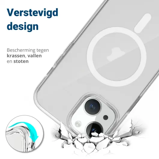 Apple iPhone 15 Plus Hoesje met MagSafe Dun TPU Transparant afbeelding 4