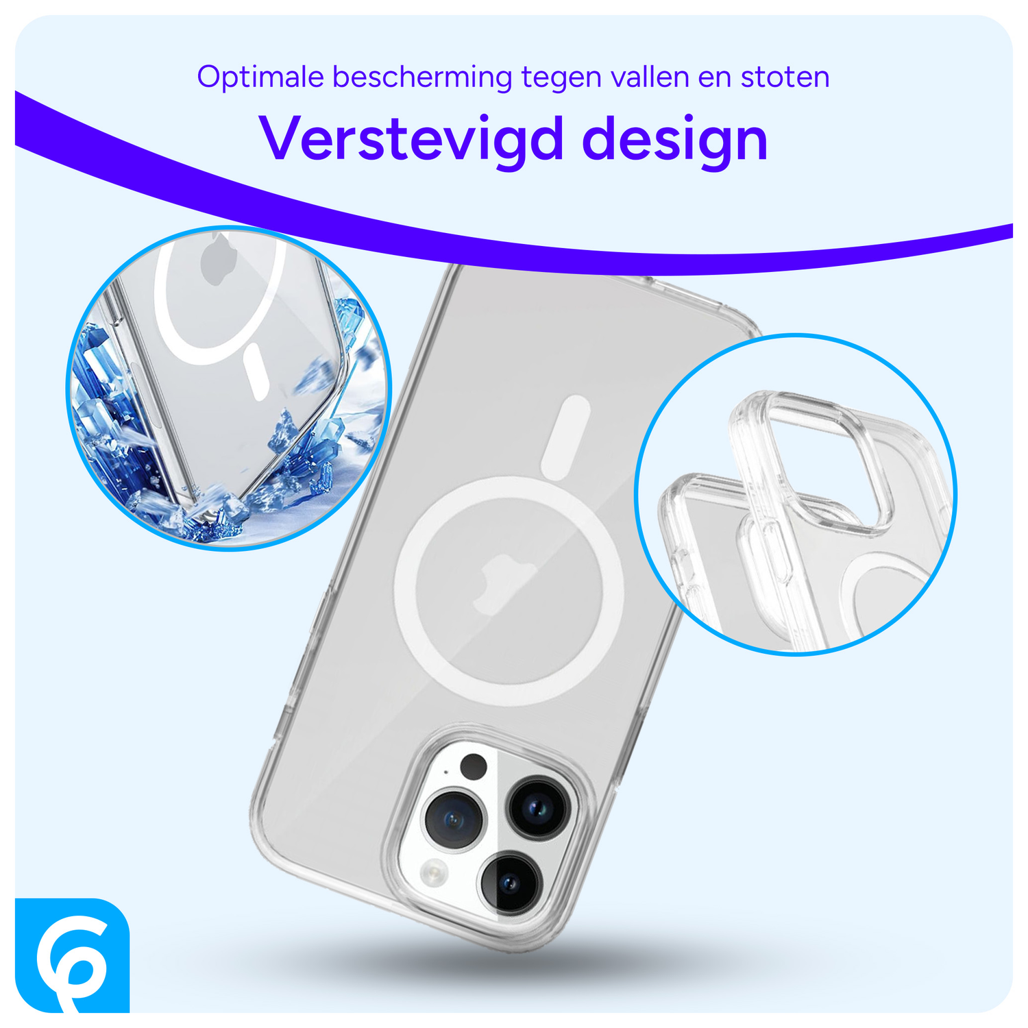 Apple iPhone 15 Pro Max Hoesje met MagSafe Dun TPU Transparant afbeelding 2