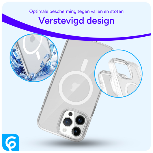 Apple iPhone 15 Pro Max Hoesje met MagSafe Dun TPU Transparant afbeelding 2