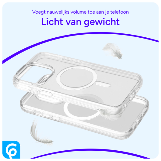 Apple iPhone 15 Pro Max Hoesje met MagSafe Dun TPU Transparant afbeelding 6