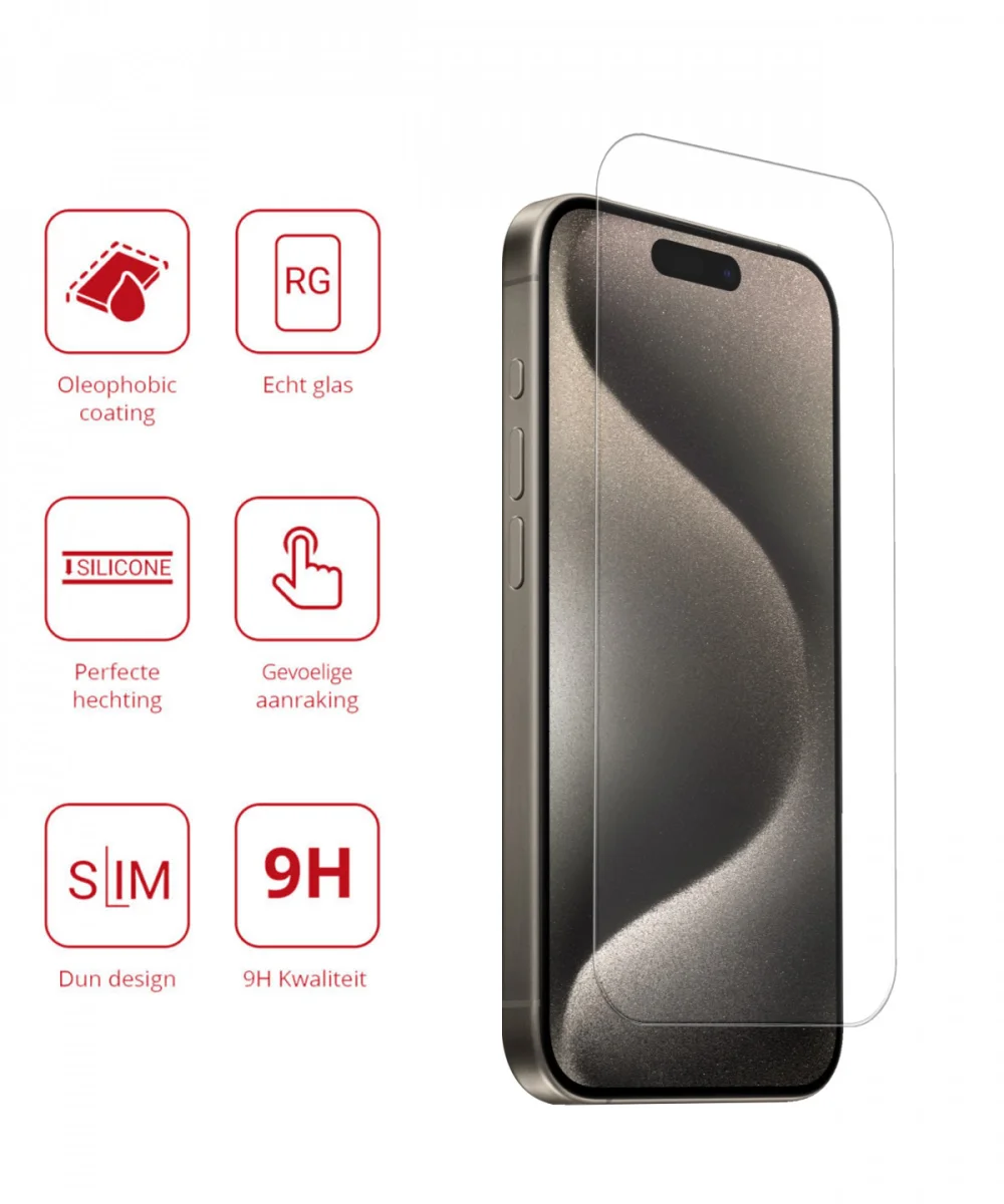 Rosso Apple iPhone 15 Pro Max 9H Tempered Glass Screen Protector afbeelding 2