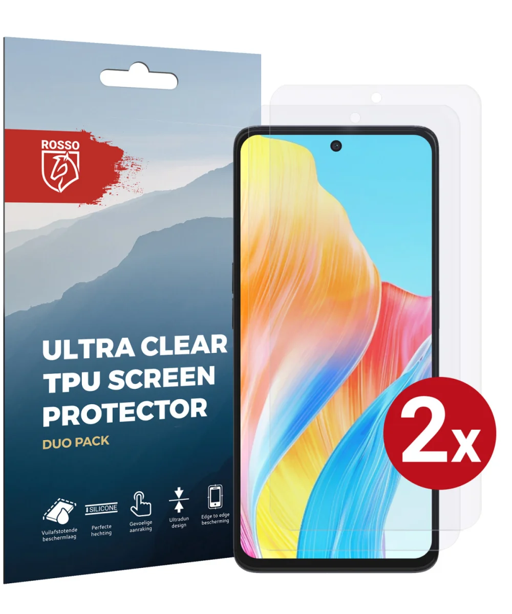 Rosso Oppo A98 Screen Protector Ultra Clear Duo Pack afbeelding 1