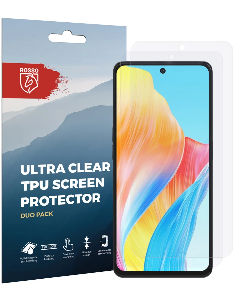 Rosso Oppo A98 Screen Protector Ultra Clear Duo Pack afbeelding 6