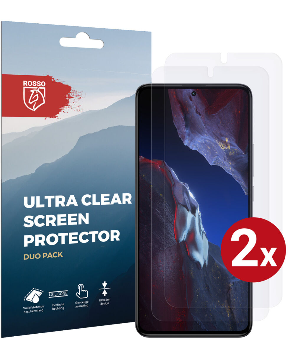Rosso Xiaomi Poco F5 Pro Screen Protector Ultra Clear Duo Pack afbeelding 1