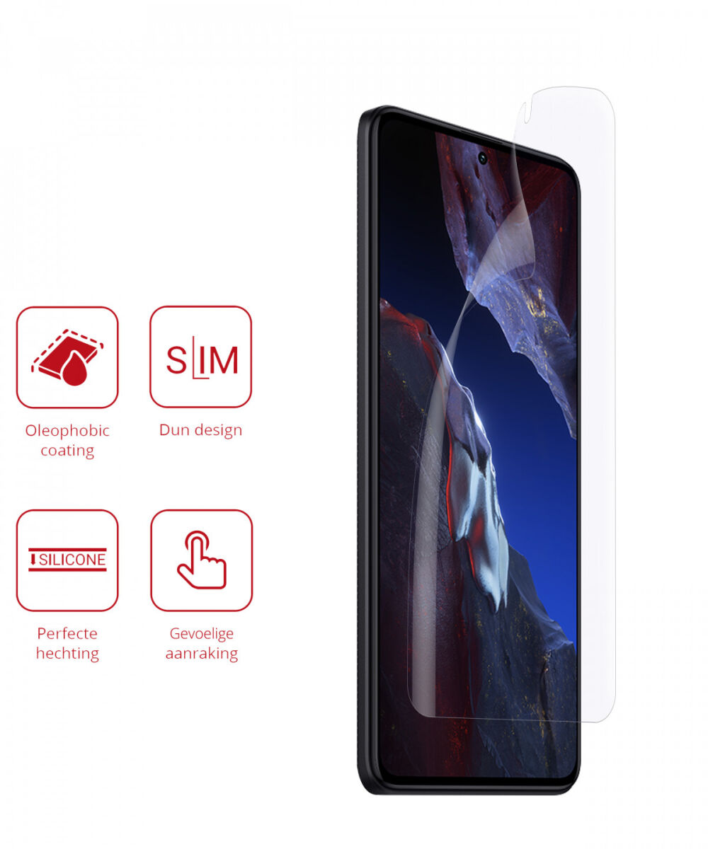 Rosso Xiaomi Poco F5 Pro Screen Protector Ultra Clear Duo Pack afbeelding 2
