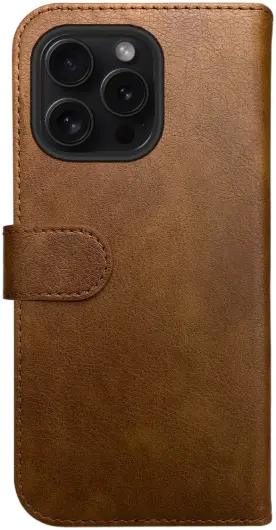 Rosso Element Apple iPhone 15 Pro Hoesje Book Case Wallet Bruin afbeelding 2