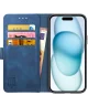 Rosso Element Apple iPhone 15 Hoesje Book Case Wallet Blauw