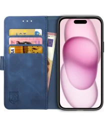 Rosso Element Apple iPhone 15 Plus Hoesje Book Case Wallet Blauw