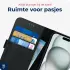 Rosso Deluxe Apple iPhone 15 Hoesje Echt Leer Book Case Zwart afbeelding 5