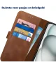 Rosso Deluxe Apple iPhone 15 Plus Hoesje Echt Leer Book Case Bruin