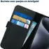 Rosso Deluxe Apple iPhone 15 Pro Hoesje Echt Leer Book Case Zwart afbeelding 4