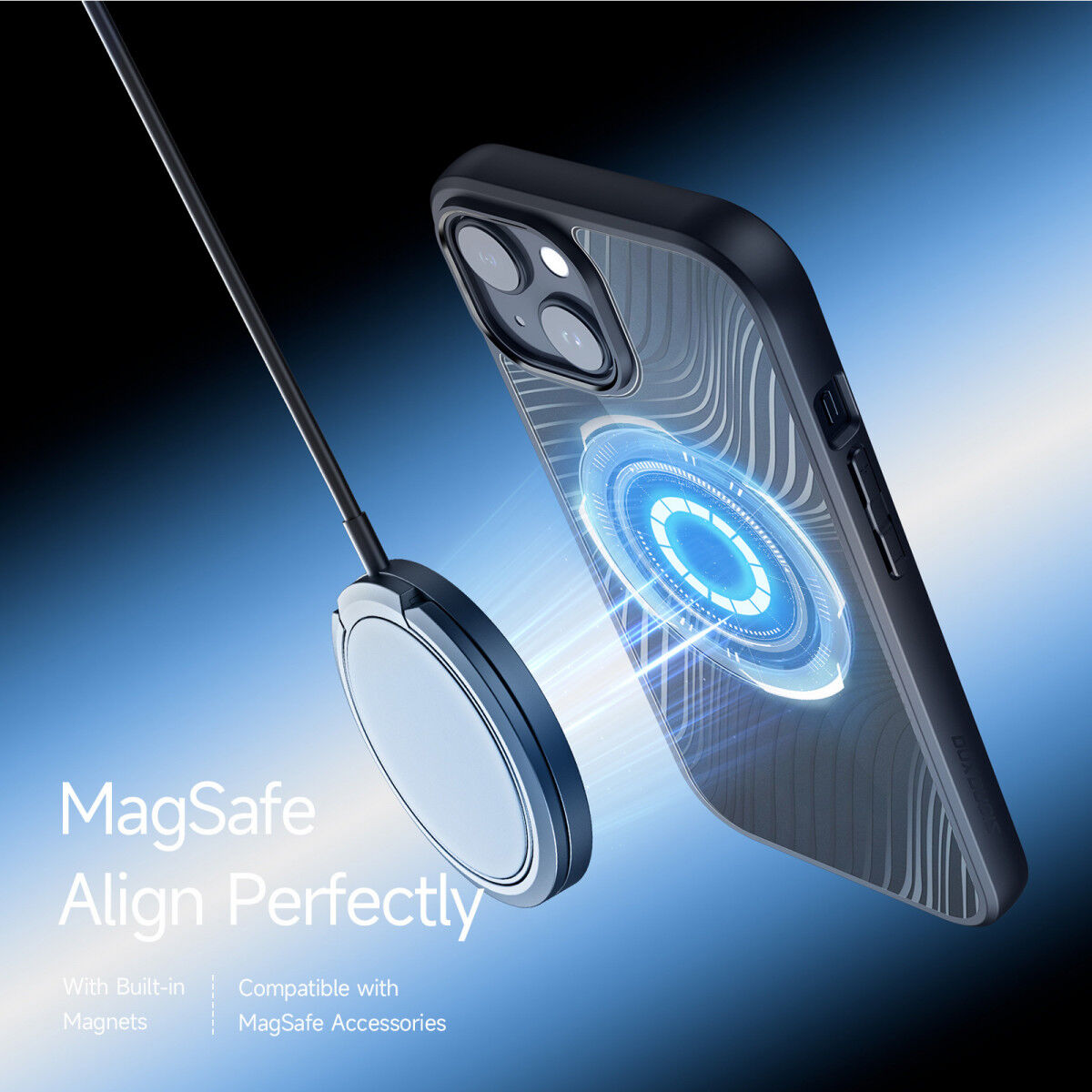 Dux Ducis Aimo Apple iPhone 15 Plus Hoesje MagSafe Back Cover Zwart afbeelding 2