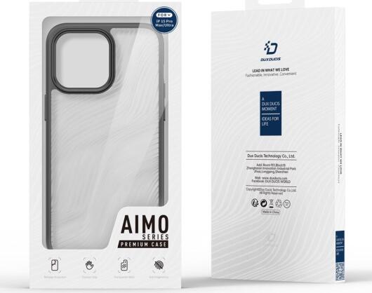 Dux Ducis Aimo Apple iPhone 15 Pro Max Hoesje Back Cover Zwart afbeelding 10