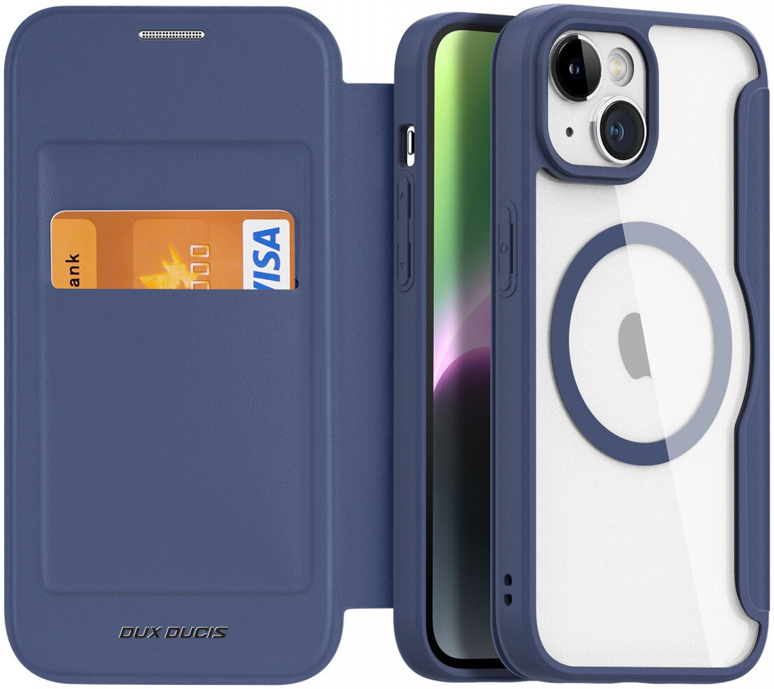 Dux Ducis Skin X Pro iPhone 15 Plus Hoesje MagSafe Book Case Blauw afbeelding 1