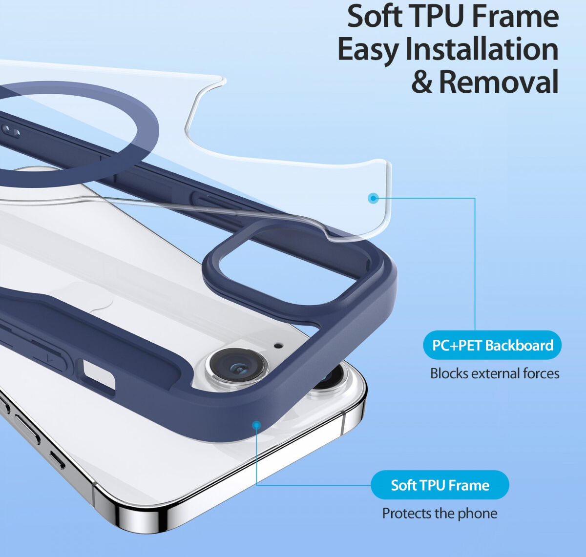 Dux Ducis Skin X Pro iPhone 15 Plus Hoesje MagSafe Book Case Blauw afbeelding 6