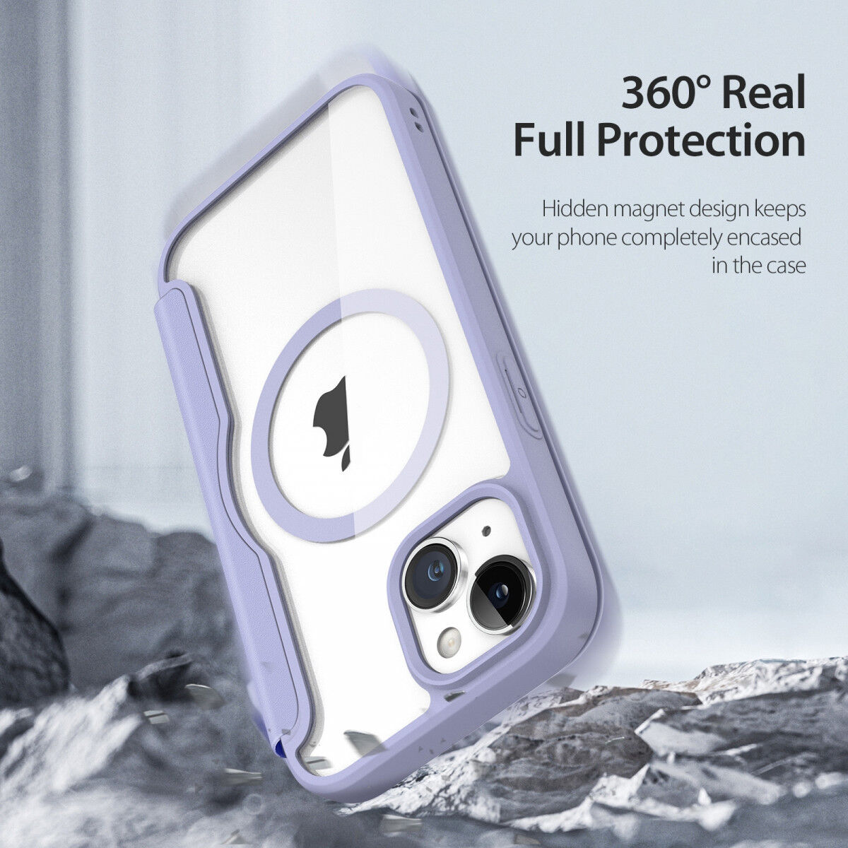 Dux Ducis Skin X Pro iPhone 15 Plus Hoesje MagSafe Book Case Paars afbeelding 4