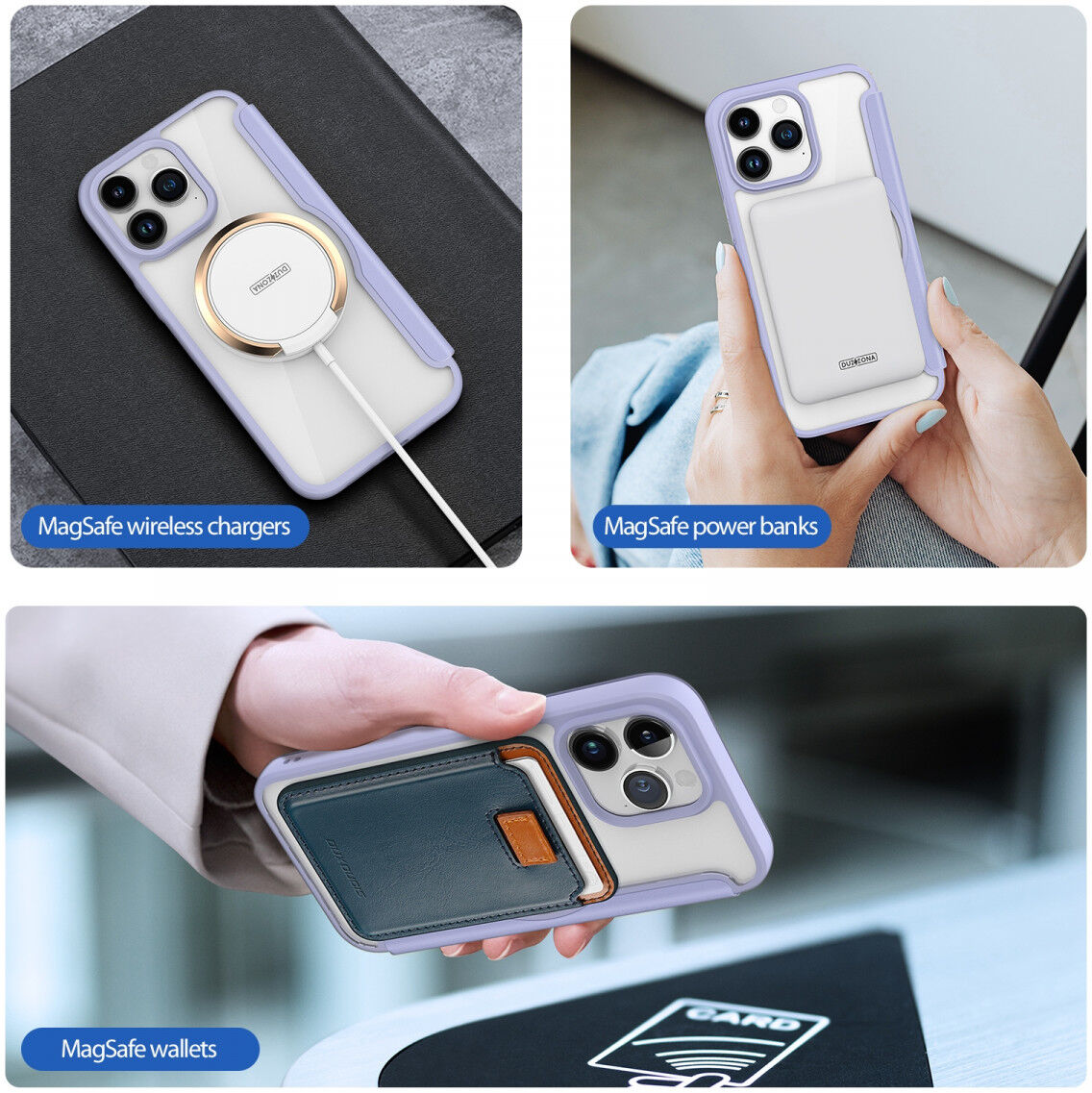 Dux Ducis Skin X Pro iPhone 15 Pro Hoesje MagSafe Book Case Paars afbeelding 7