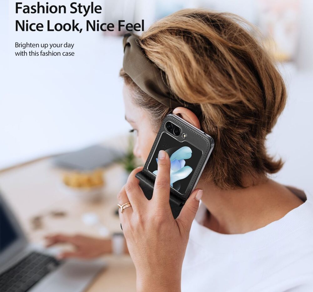 Dux Ducis Bril Samsung Galaxy Z Flip 5 Hoesje Back Cover Zwart afbeelding 6
