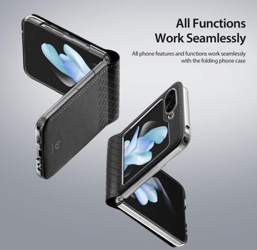 Dux Ducis Bril Samsung Galaxy Z Flip 5 Hoesje Back Cover Zwart afbeelding 7