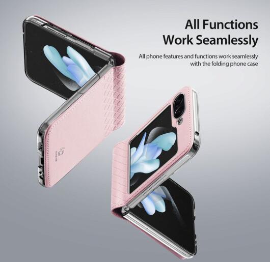 Dux Ducis Bril Samsung Galaxy Z Flip 5 Hoesje Back Cover Roze afbeelding 7