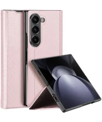 Dux Ducis Bril Samsung Galaxy Z Fold 5 Hoesje Back Cover Roze