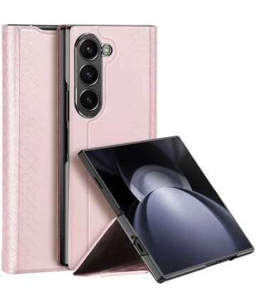 Dux Ducis Bril Samsung Galaxy Z Fold 5 Hoesje Back Cover Roze Hoesjes