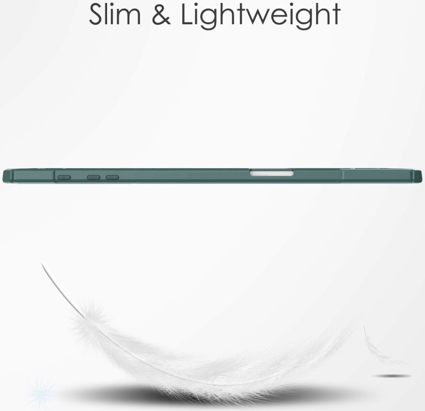 Samsung Galaxy Tab S8 Plus Hoes Tri-Fold Book Case met Standaard Groen afbeelding 7