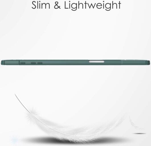 Samsung Galaxy Tab S8 Plus Hoes Tri-Fold Book Case met Standaard Groen afbeelding 7