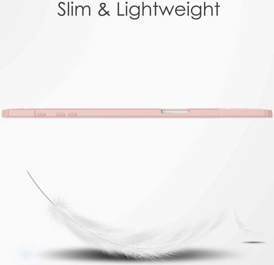 Samsung Galaxy Tab S8 Plus Hoes Tri-Fold Book Case met Standaard Roze afbeelding 7