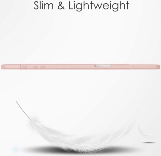 Samsung Galaxy Tab S8 Plus Hoes Tri-Fold Book Case met Standaard Roze afbeelding 7