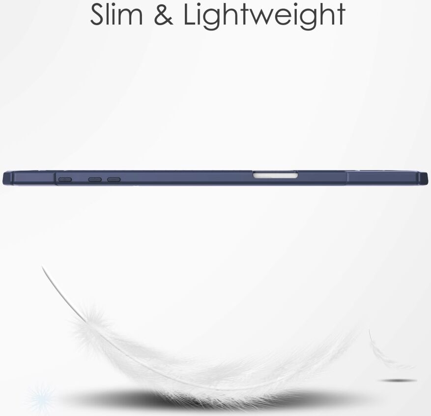Samsung Galaxy Tab S8 Plus Hoes Tri-Fold Book Case met Standaard Blauw afbeelding 7