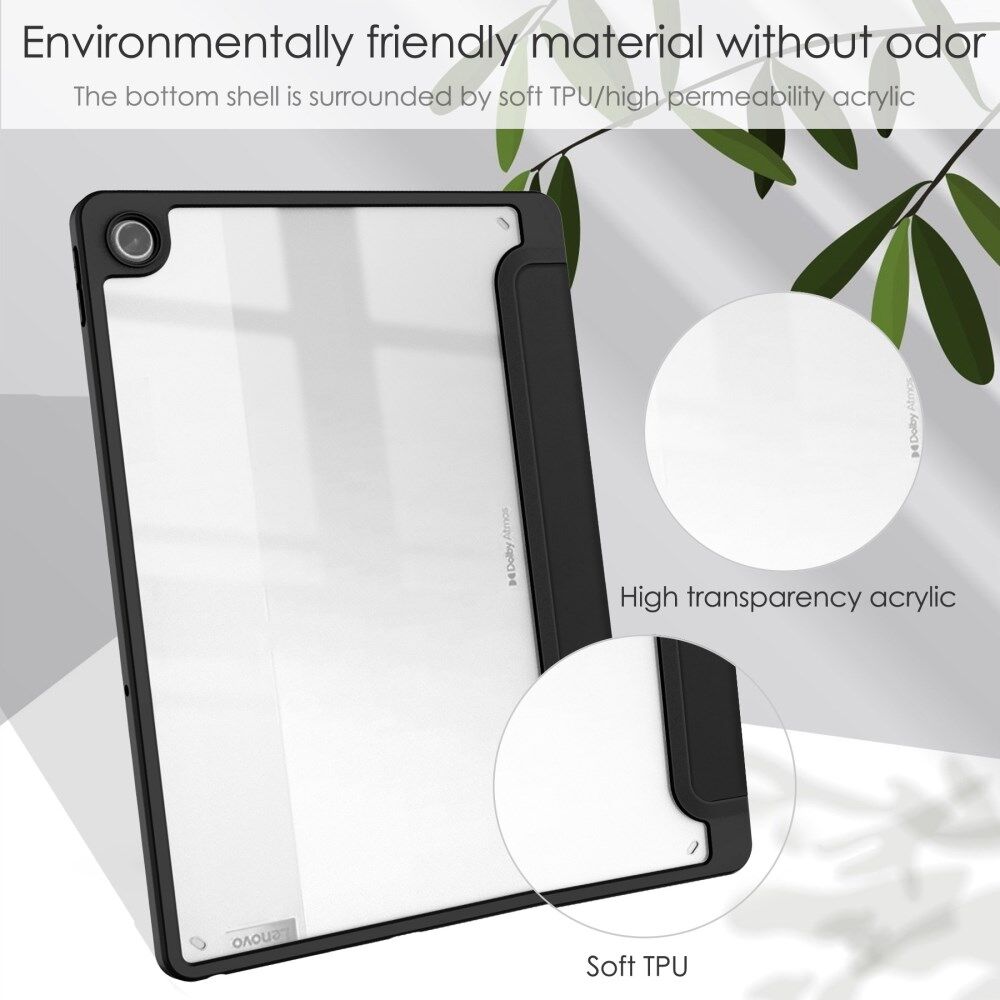 Lenovo Tab M10 Plus Gen 3 Hoes Tri-Fold Book Case met Standaard Zwart afbeelding 7